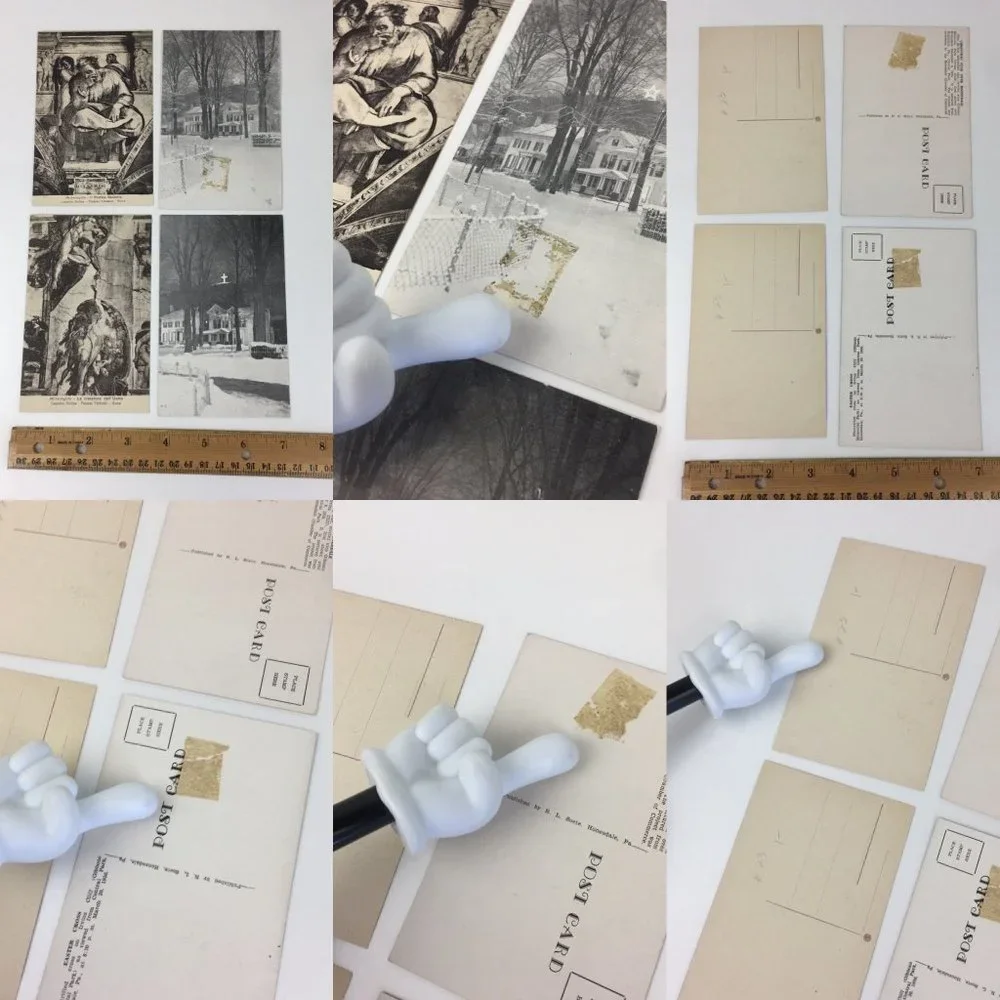 22 Vintage Random Black and White Sepia Postcards Unused‎ Upcycle Scrapbook READ